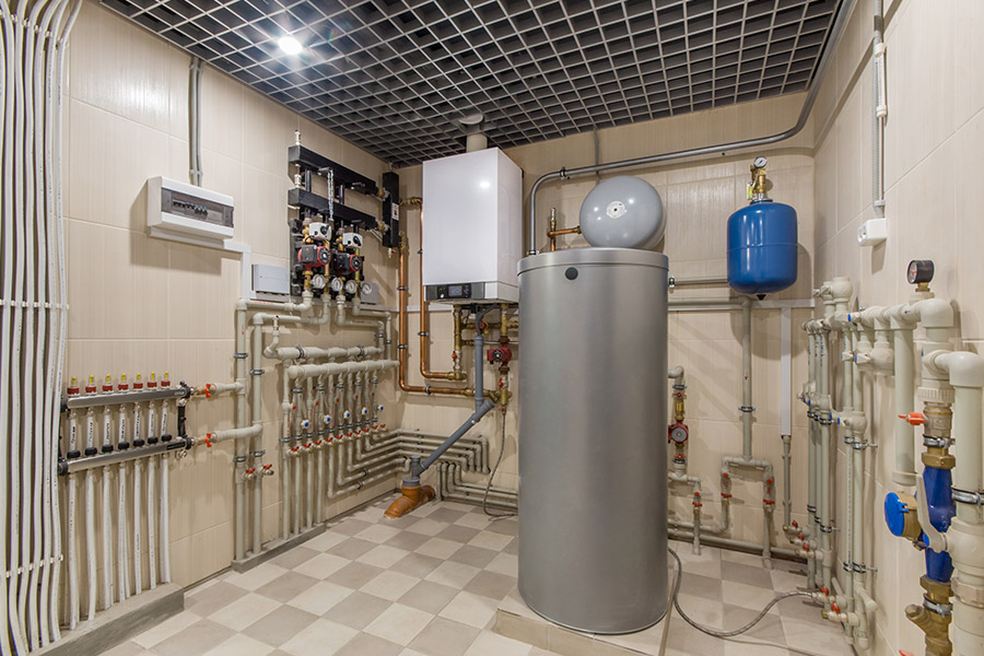 High-efficiency condensing gas boiler installed in Virginia Beach, VA